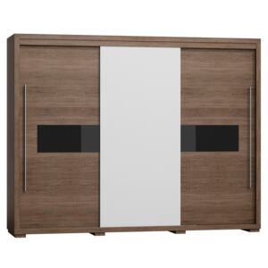 Moderní šatní skříň s posuvnými dveřmi a zrcadlem s možností výběru barvy typ V 41 KN300
