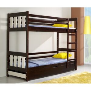 Dětská postel 80x190 cm CASPER poschoďová s možností výběru barvy