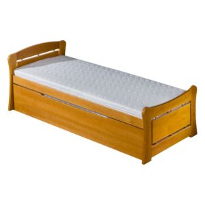 Dětská výsuvná postel 90x200 cm s roštem a úložným prostorem možnost výběru moření typ 2 KN1256