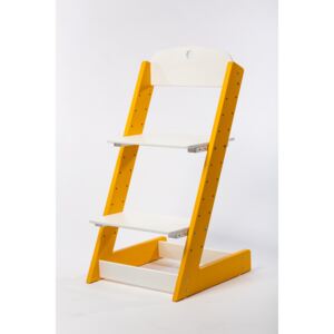 Lucas Wood Style rostoucí židle ALFA III - žlutá/bílá