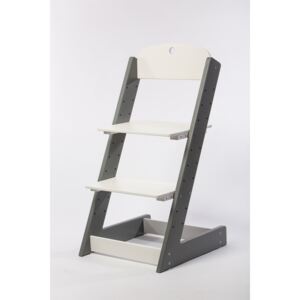Lucas Wood Style rostoucí židle ALFA III - šedá/bílá