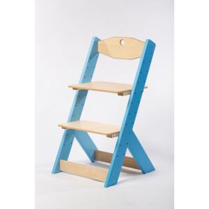 Lucas Wood Style rostoucí židle OMEGA II modrá/přírodní
