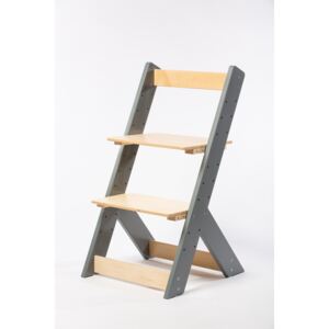 Lucas Wood Style rostoucí židle OMEGA I šedá/přírodní