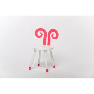 Lucas Wood Style dětská židle BERAN - bílá/růžová židle: bez podsedáku