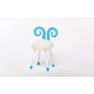 Lucas Wood Style dětská židle BERAN - bílá/modrá židle: s podsedákem