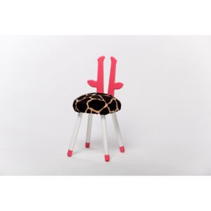 Lucas Wood Style dětská židle ŽIRAFA - bílá/růžová židle: s podsedákem