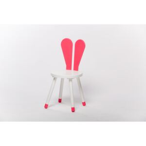 Lucas Wood Style dětská židle ZAJÍC - bílá/růžová židle: bez podsedáku