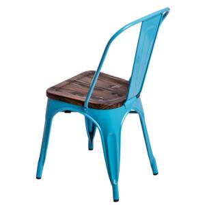 Jídelní židle Paris Wood borovice ořech modrá