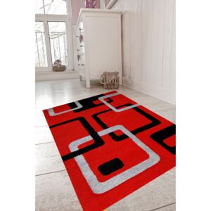 Cz-Holtex Kusový koberec Rumba 0998A červený Rozměry: 080x150cm