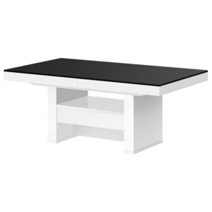 Konferenční stolek AVERSA LUX MAT, černo/bílý (Moderní konferenční)