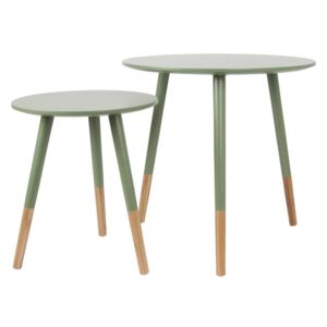 Time for home Set dvou zelených stolků Gabby 47,5/33,5 cm