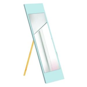 Stojací zrcadlo s tyrkysově modrým rámem Oyo Concept, 35 x 140 cm