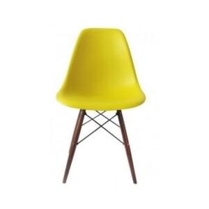 Židle DSW, žlutá (Tmavý buk)