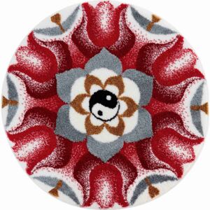 GRUND Mandala předložka HARMONIE PROTIKLADŮ červená Rozměr: ø 80 cm