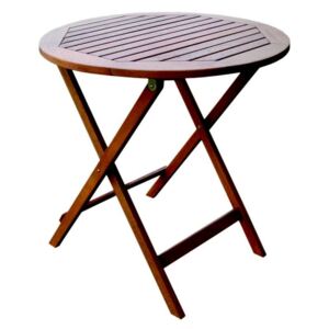 Dřevěný stůl skládací 80x80x72 cm, kulatý
