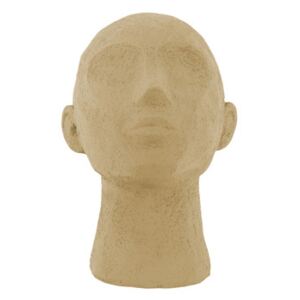 Socha hlavy s krkem, koukající nahoru Face Art UP 22,8 cm Present Time (Barva-pískově hnědá)