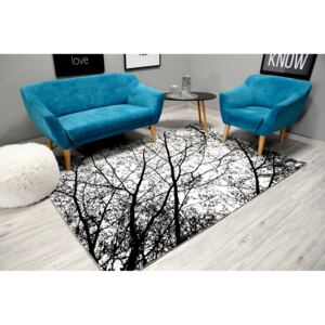 Tutumi Moderní plyšový koberec NATURE 4D 160 x 230 cm - Bíločerný strom