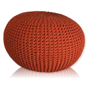 Primabag Pletený Puf Knitty Premium oranžová