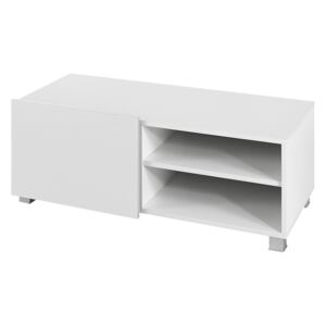 TV stolek Deco DC07 G RTV1D, Barva: bílá / bílá mat + bílý lesk