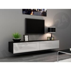 TV stolek Zigo 180, 046-barva černý / bílá lesk MIRJAN 5902928699647