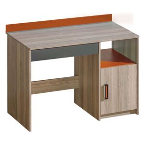 Psací stůl Numinos N8, Barva: popel coinbra tmavý / antracit + oranžová