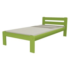 Dřevěná postel VMK 2A 90x200 borovice masiv - zelená