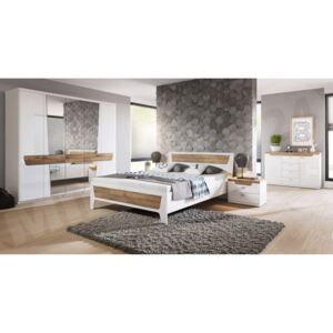 Ložnice Montreal I, 002-barva bílá / bílý lesk + dub grandson, rozmer-postele 160 MIRJAN 5902928356960