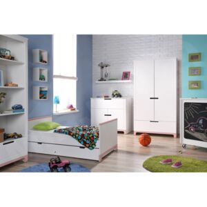 Dětský nábytek Mini I, Barva: bílá / bílá + růžová