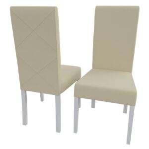 Židle JK2, Barva dřeva: bílá, Potah: ekokůže Soft 018
