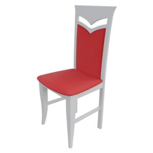 Židle JK24, Barva dřeva: bílá, Potah: ekokůže Soft 010