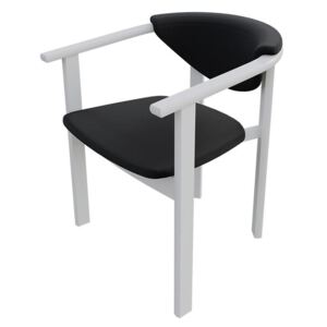 Židle JK27, Barva dřeva: bílá, Potah: ekokůže Soft 011