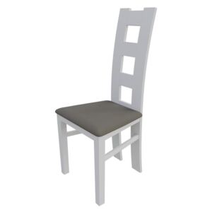 Židle JK42, Barva dřeva: bílá, Potah: ekokůže Soft 029
