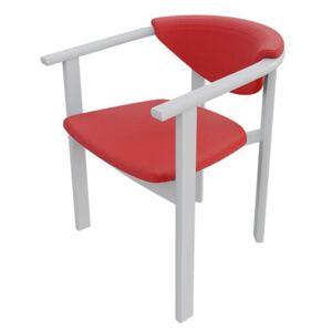 Židle JK27, Barva dřeva: bílá, Potah: ekokůže Soft 010