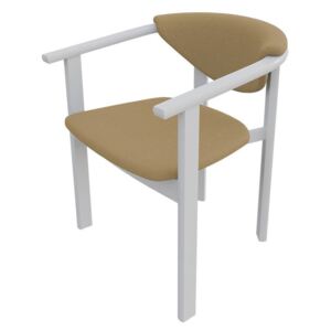 Židle JK27, Barva dřeva: bílá, Potah: Casablanca 2304