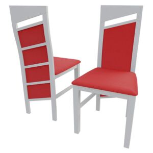 Židle JK61, Barva dřeva: bílá, Potah: ekokůže Soft 010