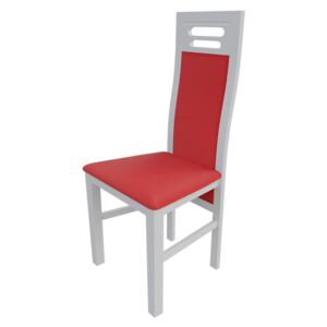 Židle JK65, Barva dřeva: bílá, Potah: ekokůže Soft 010