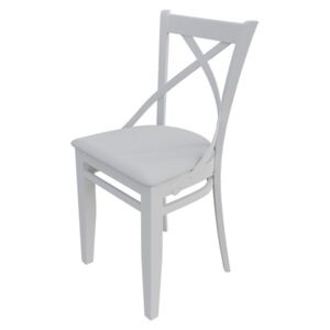 Židle JK66, Barva dřeva: bílá, Potah: ekokůže Soft 017