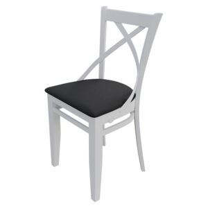 Židle JK66, Barva dřeva: bílá, Potah: ekokůže Soft 011
