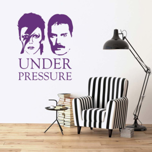 GLIX Queen & David Bowie - Under Pressure - samolepka na zeď Fialová 60x50 cm