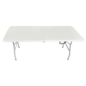 Malatec Skládací stůl půlený 240 cm, bílý, P2466