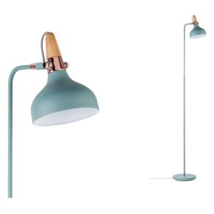 Paulmann 79654 Neordic Juna, stojací lampa v kombinaci mědi, dřeva a světle zelené, 1x20W E27, výška 158cm