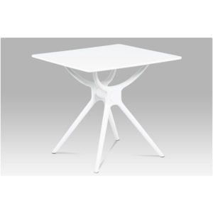 Jídelní stůl TICA — plast, bílá, 80×80