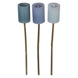 Pochodeň svíčka Broste 3 druhy 58 cm modrá