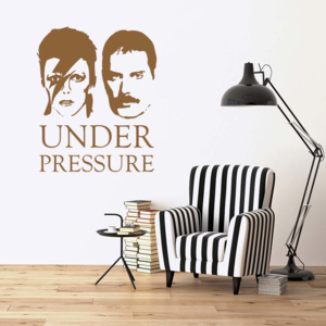 GLIX Queen & David Bowie - Under Pressure - samolepka na zeď Hnědá 60x50 cm
