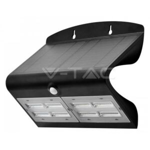 V-TAC 6.8W LED Solar Wall Light Natural White Black Body