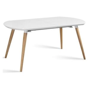 Rozkládací stůl Robin 160-200 cm, bílá/přírodní