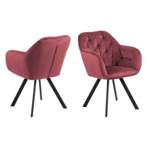 ACTONA Židle s opěrkou Lola červená 81,5 × 57,5 × 61,5 cm