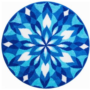 Koupelnová předložka Grund Mandala - Křídla radosti modré Typ: 60x60 cm kruh
