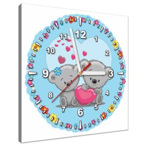 Tištěný obraz s hodinami Zamilovaní medvídci ZP4081A_1AI