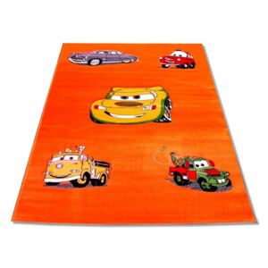 Dětský kusový koberec CARS oranžový, Velikosti 100x200cm